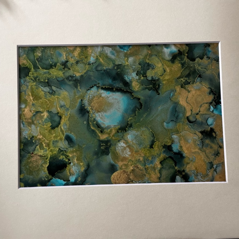 Handcrafted original abstract alcohol ink wall art painting - Picture 10 of 10